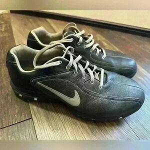 NIKE air men’s black golf shoes size 10.5w wide